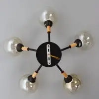 Люстра потолочная BayerLux &laquo;Гундер&raquo;, 5хЕ27, 40 Вт, черный, 57&times;57&times;25 см