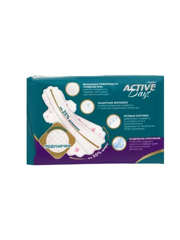 Прокладки Day Spa Active Days ночные, софт, 7 шт.