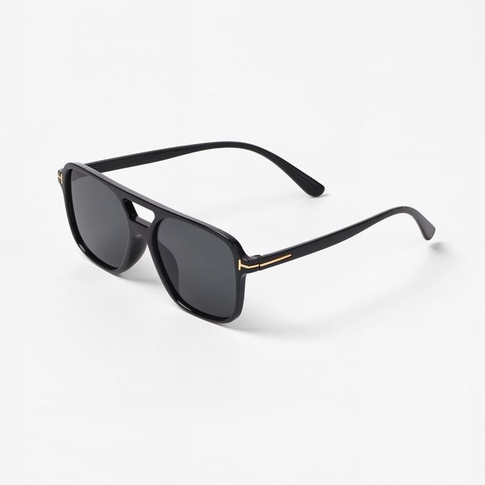 Очки солнцезащитные, UV 375, линза 4.4 х 5.5 см, ширина 14.7 см, дужка 14.2 см, черные Очки солнцезащитные, UV 375, линза 4.4 х 5.5 см, ширина 14.7 см, дужка 14.2 см, черные