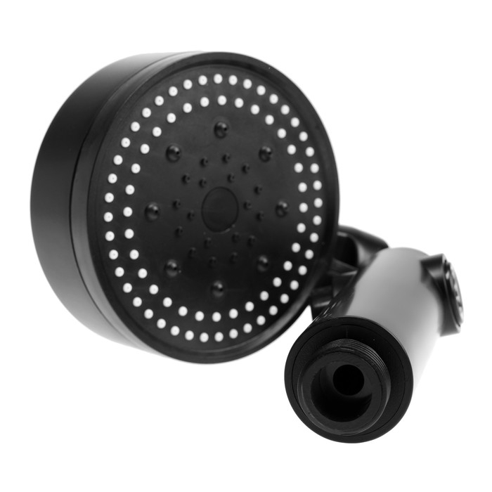 Лейка для душа ZEIN Z3539, d=90 мм, 5 режимов, кнопка  Лейка для душа ZEIN Z3539, d=90 мм, 5 режимов, кнопка "стоп", съёмный верх, черная