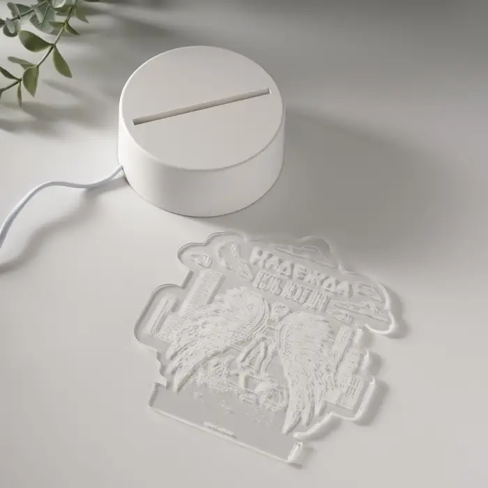 Светильник 3D RISALUX &laquo;Надежда&raquo;, LED-ночник, RGB, от сети