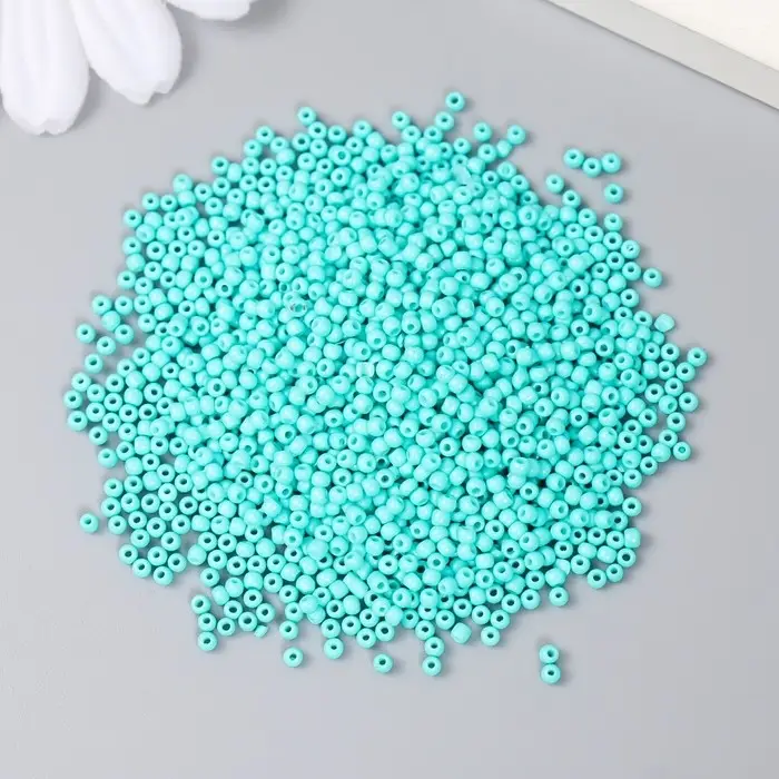 Бисер стекло 12/0  Бисер стекло 12/0 "Ярко-голубой" 15 гр