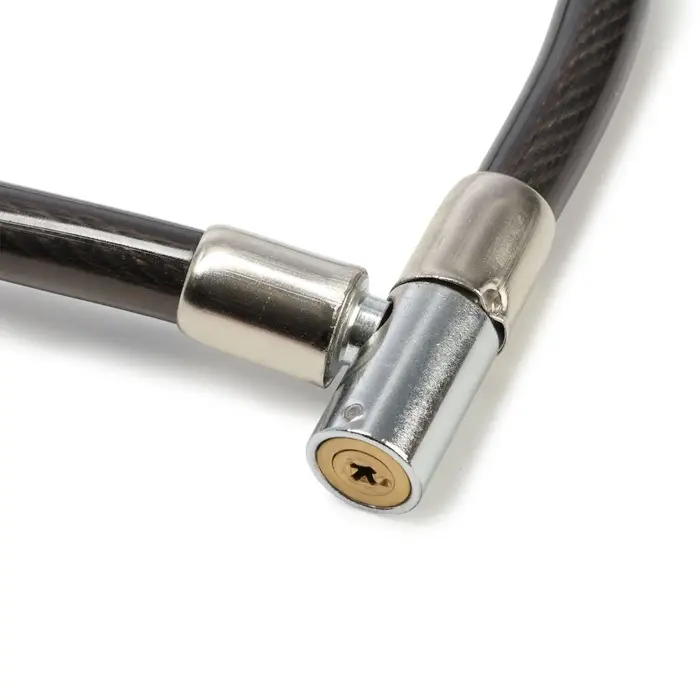 Замок навесной велосипедный ТУНДРА, 14&times;650 мм, 2 ключа, черный