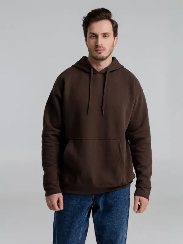 Толстовка с капюшоном Slam 320, темно-коричневая (шоколад), размер XS