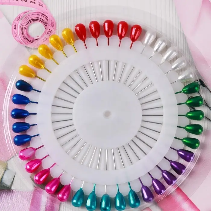 Булавки портновские «Капля», 40 мм, 40 шт., разноцветные