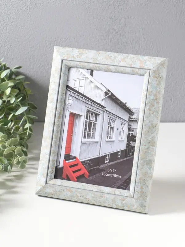 Фоторамка пластик 13х18 см "Марокканская мозаика" оттенки голубого 23х18х2 см