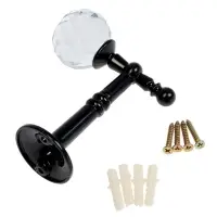 Крючок - держатель для штор на стену CAPPIO KS043, металлический, цвет черный, 2 шт Крючок - держатель для штор на стену CAPPIO KS043, металлический, цвет черный, 2 шт