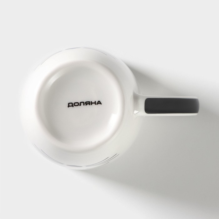 Кружка Доляна «Белый кот», 350 мл, фарфор, цвет белый Кружка Доляна «Белый кот», 350 мл, фарфор, цвет белый