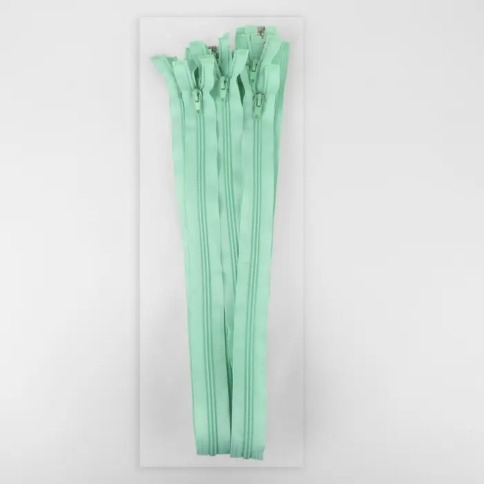 Молния «Спираль», №5, разъёмная, замок автомат, 80 см, светло-зелёная