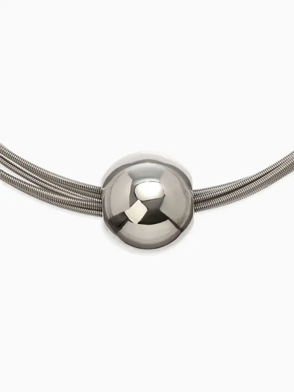 Набор 2 предмета: колье, браслет &laquo;Бусина на нитях&raquo;, цвет серебро