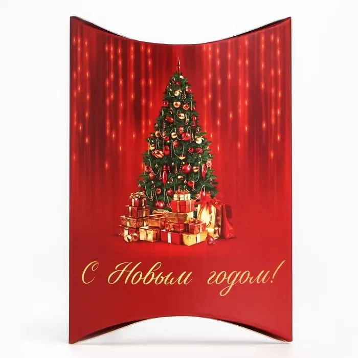 Коробка новогодняя складная фигурная &laquo;С новым годом&raquo;, 11&times;8&times;2 см