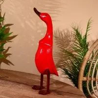 Сувенир "Утка красная" дерево 45 см