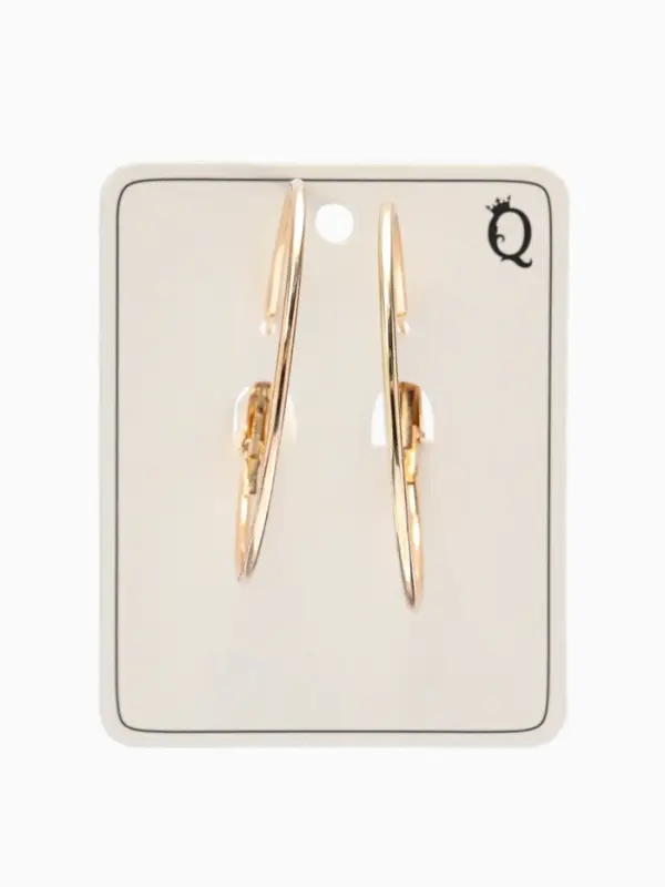 Серьги кольца QF &laquo;Классика&raquo;, d=5 см, цвет золото