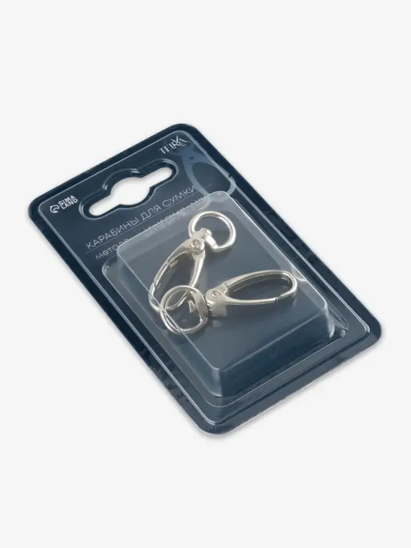 Карабины металл 7,9гр 4,5*1,5см/12*2мм (наб 2 шт цена за наб) серебряный TR Карабины металл 7,9гр 4,5*1,5см/12*2мм (наб 2 шт цена за наб) серебряный TR