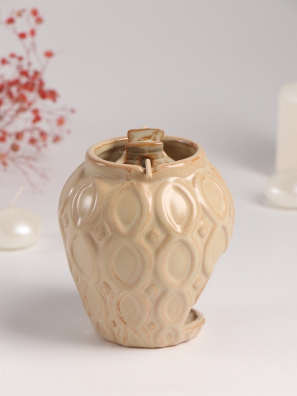 Аромалампа керамика Аромалампа керамика "Кувшин" бежевая 9х9х11 см