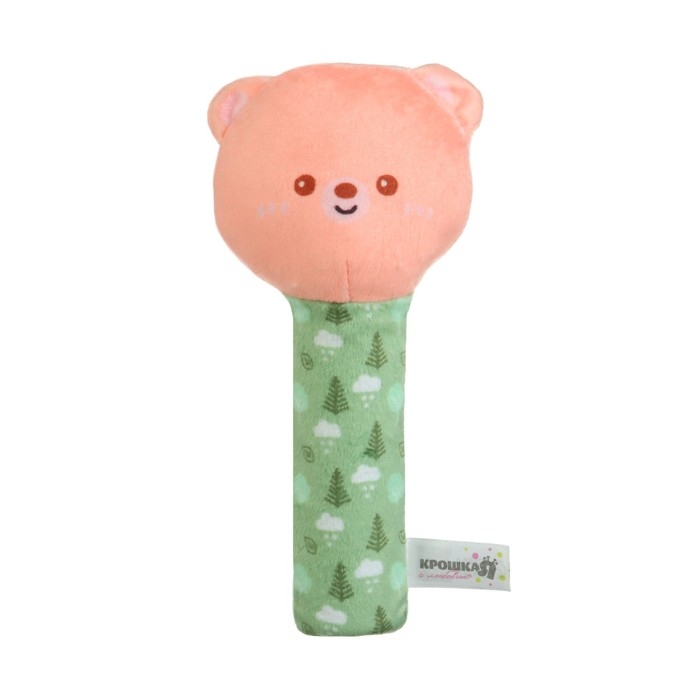 Игрушка - пищалка "Мишка" с погремушкой