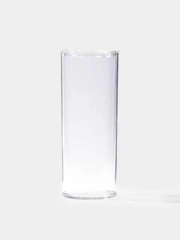 Ваза пластик настольная с крышкой "Альваро" 25х10 см, прозрачный