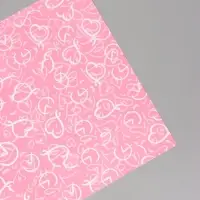 Пленка для цветов, "Сердца", розовая, 57х57 см