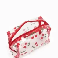 Косметичка ПВХ Вишня 15*6*8,5, отд на молнии, прозрачный