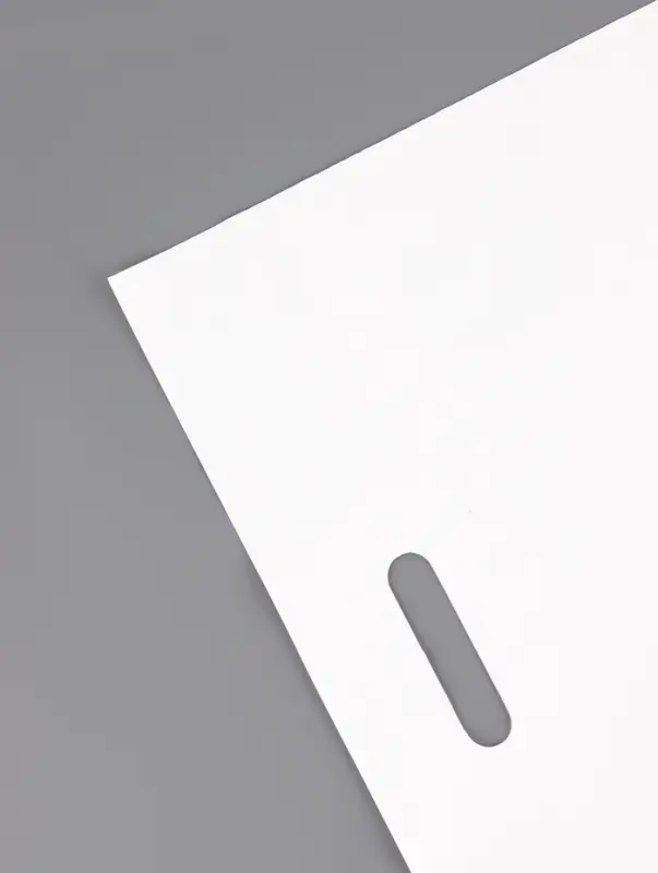 Пакет полиэтиленовый с вырубной ручкой, Белый 40&times;50 См, 90 мкм