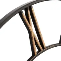 Часы настенные интерьерные, Лофт, бесшумные, плавный ход, d=47.5 см, корпус чёрный с бронзой