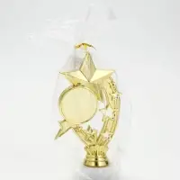 Кубок, наградная фигура &laquo;Звёзды&raquo;, подставка мрамор, золото, 19&times;10.5&times;5 см