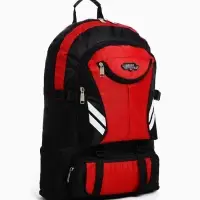 Рюкзак туристический 37 л, с карманами, с увеличением, 35&times;16&times;53/65 см, красный