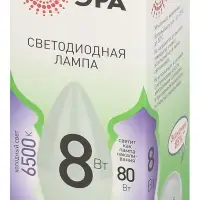 Лампа светодиодная LED 8 Вт 800Лм 6500К свеча холодный E14 220-240В LED B35-8W-865-E14 Green Line