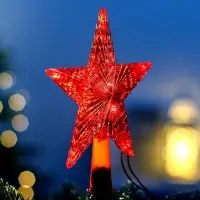 Светодиодная верхушка на ёлку &laquo;Звезда красная&raquo;, 16 см, 10 LED, 220 В, свечение красное