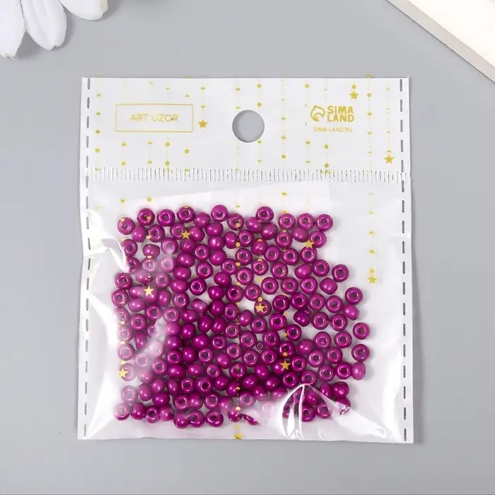 Бисер стекло 6/0  Бисер стекло 6/0 "Королевский фиолетовый" 15 гр