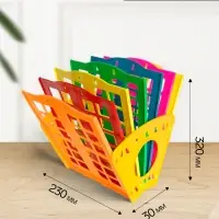 Лоток для бумаг &laquo;Веер&raquo;, А4, веерный, 6 отделений, разноцветный