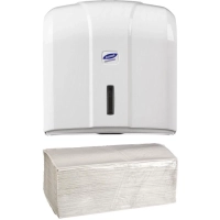 Полотенца бумажные д/дисп V-слож 1сл сер вторич 250л 20пач/уп_СПБКЗН