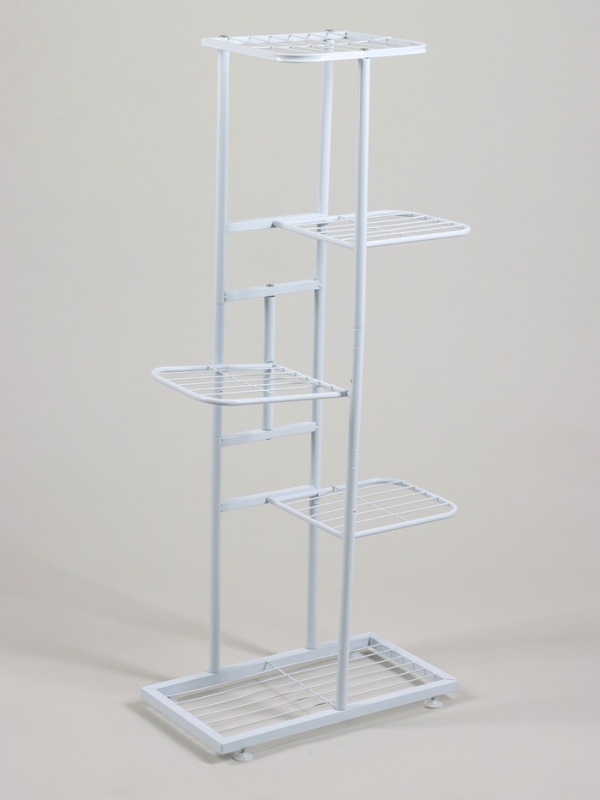 Подставка для цветов Greengo, 5 полок, 44 × 22 × 95 см, напольная, металл, белая Подставка для цветов Greengo, 5 полок, 44 × 22 × 95 см, напольная, металл, белая