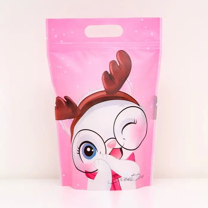 Пакет подарочный, с zip-lock застежкой,  Пакет подарочный, с zip-lock застежкой, "Зимние котята", 15х22см.