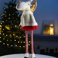 Фигура текстиль «Лосик» 55-84 см, телеск-е ножки, 1LED,AG10x3 (в компл.), Т/БЕЛЫЙ