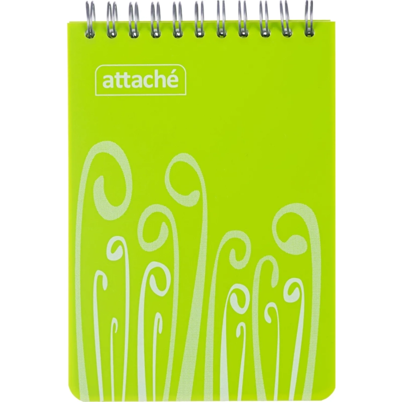 Блокнот А6,пласт обл,80л, ATTACHE FANTASY,салат