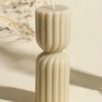 Свеча декоративная &laquo;Афина&raquo;, сливочная, 6&times;6&times;18 см