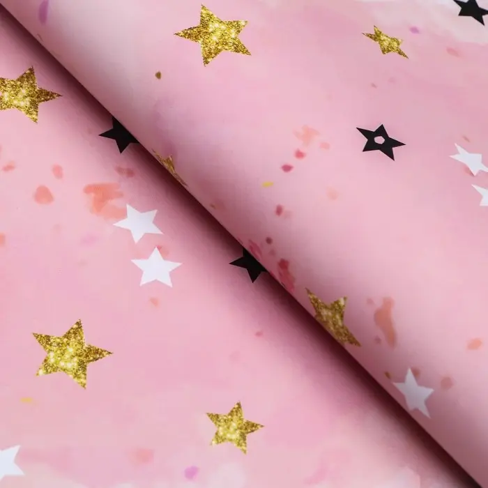 Бумага упаковочная, глянцевая &laquo;Звезды&raquo;, 69&times;100 см