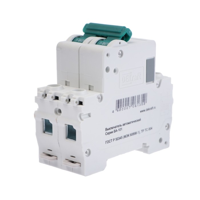 Выключатель автоматический SE DEKraft ВА-101, 2 полюса, С, 25 А, 4.5 кА, 11068DEK Выключатель автоматический SE DEKraft ВА-101, 2 полюса, С, 25 А, 4.5 кА, 11068DEK
