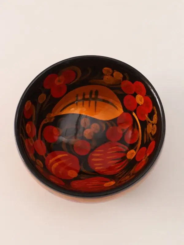 Солонка &laquo;Каравай&raquo;, 7.5&times;3 см, хохлома, дерево