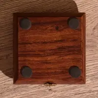 Шкатулка резная, 10&times;10&times;4 см, дерево шишам