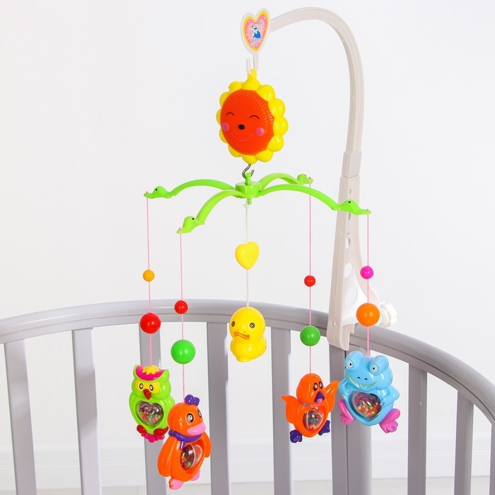 Мобиль музыкальный на кроватку «Солнышко. Лесные жители», заводной, Крошка Я Мобиль музыкальный на кроватку «Солнышко. Лесные жители», заводной, Крошка Я