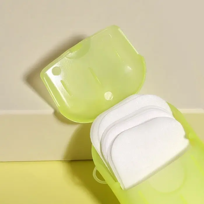 Мыло листовое, в пластинах, 18 (± 2) шт, в футляре, цвет жёлтый