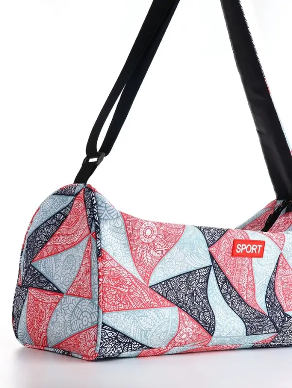 Сумка спортивная на молнии TEXTURA, боковой карман-сетка, регулируемый ремень, средний размер, красная