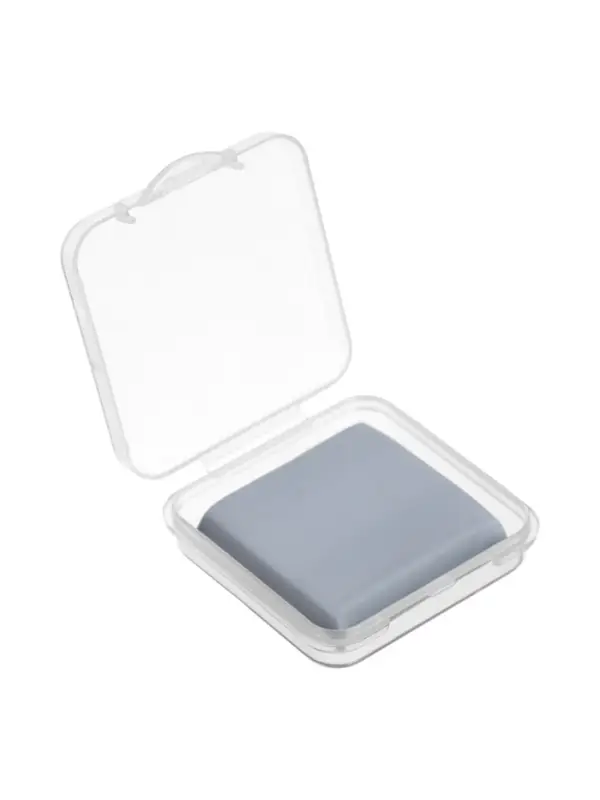 Набор 3 штуки ластиков клячка прямоугольных серый (размер штуки 37 х 35 х 0,9 мм) в коробочке   1096