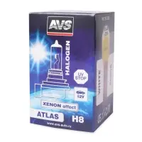 Галогенная лампа AVS ATLAS BOX/5000К/ H8.12V.35W.коробка 1шт.