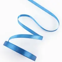 Лента атласная, 10 мм, 23±1 м, лазурно-синяя №97