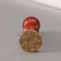 Печать для сургуча с пластиковой ручкой &laquo;Розы&raquo;, 6.3&times;2.5&times;2.5 см