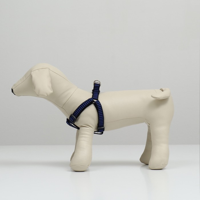 Шлейка рельефная 36-49 х 1,5 см, сине-чёрная Шлейка рельефная 36-49 х 1,5 см, сине-чёрная