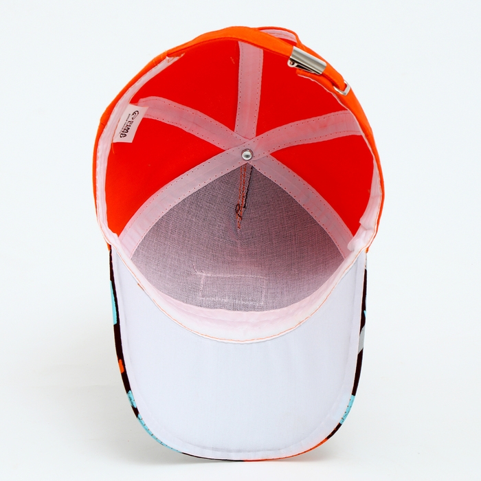 Кепка детская для мальчика «Динозавры»,цвет оранжевый, р-р 52-54, 5-7 лет